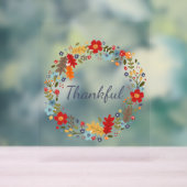 Dankbare Thanksgiving Home Decor Acryl Teken (Neutraal)