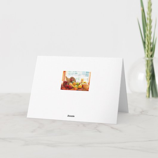 Dankbare Thanksgiving Hoorn des Overvloeds Beeld Kaart (Achterkant)