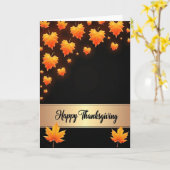 Dankbare Thanksgiving Leaves Kaart (Gele Bloem)