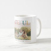 Dankbare Thanksgiving minimalistische foto Koffiemok (Voorkant rechts)