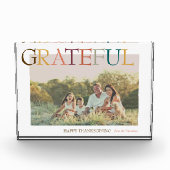 Dankbare Thanksgiving minimalistische vakantiefoto Fotoblokken (Voorkant)