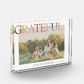 Dankbare Thanksgiving minimalistische vakantiefoto Fotoblokken (Links)