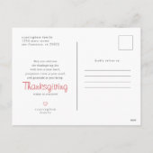 Dankbare Thanksgiving Moderne Familiefoto Feestdagenkaart (Achterkant)