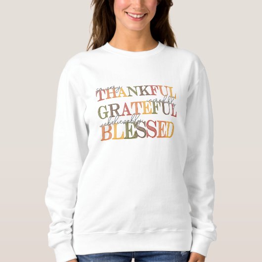 Dankbare Thanksgiving sweatshirt (Voorkant)