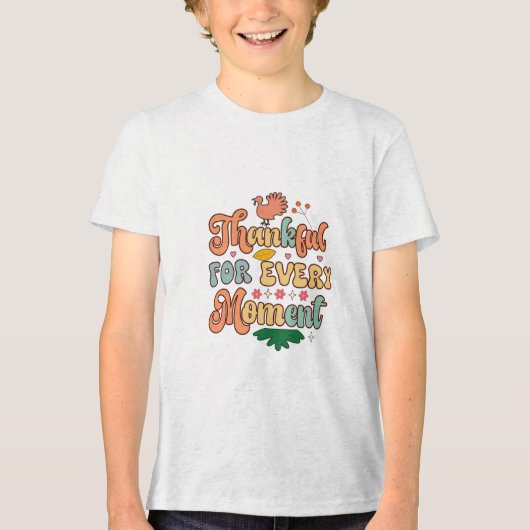 Dankbare Thanksgiving Tri-Blend Shirt (Voorkant)