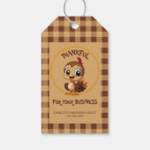 Dankbare Thanksgiving Turkije Vakantie Cadeaulabel (Voorkant)