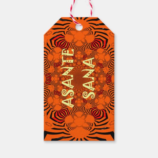 Dankbare Totes: Designer Asante Sana Cadeaupresent Cadeaulabel (Voorkant)
