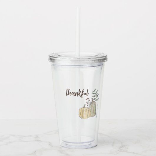 Dankbare Tumbler Acryl Drinkbeker (Voorkant)