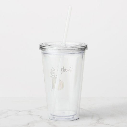 Dankbare Tumbler Acryl Drinkbeker (Achterkant)