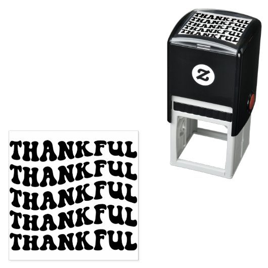 Dankbare Typografie Zelfinktende Stempel (In situ)