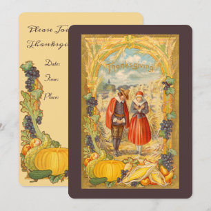 Dankbare uitnodiging voor Thanksgiving Dag van de 