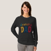 Dankbare Vader Retro Bubble Letter T-shirt Ontwerp (Voorkant volledig)