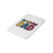 Dankbare Vader Retro Bubble Letter T-shirt Ontwerp Badmat (Gekanteld)