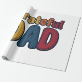 Dankbare Vader Retro Bubble Letter T-shirt Ontwerp Cadeaupapier (Uitgerold)