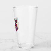 Dankbare Vader Retro Bubble Letter T-shirt Ontwerp Glas (Links)