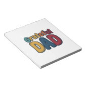 Dankbare Vader Retro Bubble Letter T-shirt Ontwerp Notitieblok (Schuin)