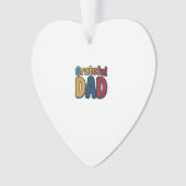 Dankbare Vader Retro Bubble Letter T-shirt Ontwerp Ornament (voorkant)
