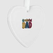 Dankbare Vader Retro Bubble Letter T-shirt Ontwerp Ornament (voorkant)