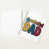 Dankbare Vader Retro Bubble Letter T-shirt Ontwerp Planner (Display)