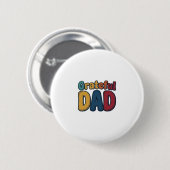 Dankbare Vader Retro Bubble Letter T-shirt Ontwerp Ronde Button 5,7 Cm (Voorkant /achterkant)