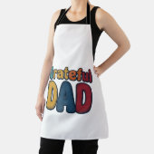 Dankbare Vader Retro Bubble Letter T-shirt Ontwerp Schort (Insitu)