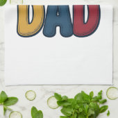 Dankbare Vader Retro Bubble Letter T-shirt Ontwerp Theedoek (Gevouwen)