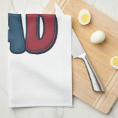 Dankbare Vader Retro Bubble Letter T-shirt Ontwerp Theedoek (Quarter Fold)