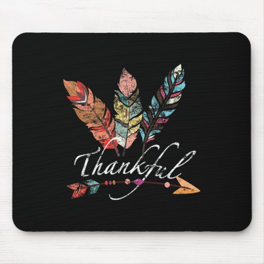 Dankbare veer en pijl Herfst - Thanksg Muismat (Voorkant)