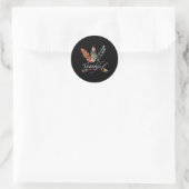 Dankbare veer en pijl Herfst - Thanksg Ronde Sticker (Tas)