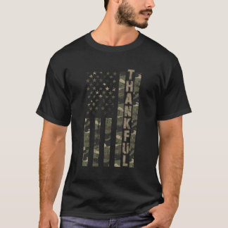 Dankbare Verenigde Staten Noodlijdend Camo W US Fl T-shirt