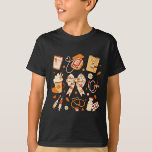 Dankbare Verpleegkundige Herfst Stethoscoop Coquet T-shirt