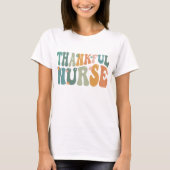 Dankbare Verpleegster Bloemen Thanksgiving Verplee T-shirt (Voorkant)