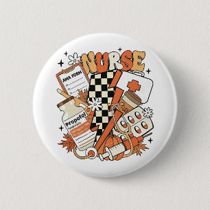 Dankbare Verpleegster Leven Turkije Schattig Dankd Ronde Button 5,7 Cm