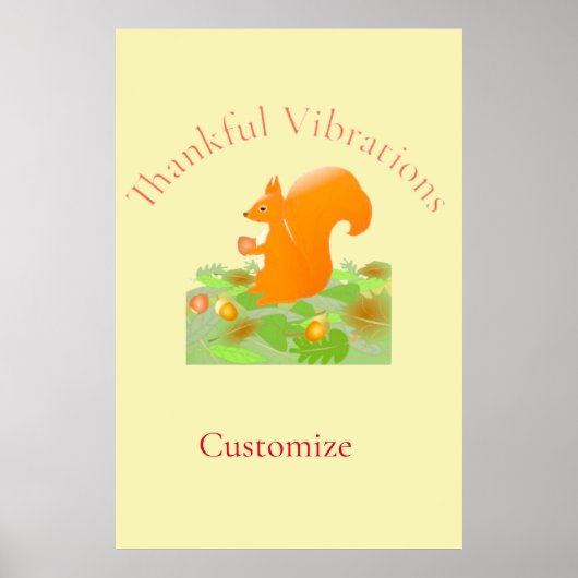 Dankbare Vibes Eekhoorn Thunder_Cove Poster (Voorkant)