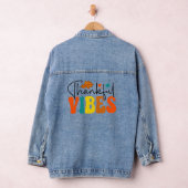 Dankbare Vibes Herfst Herfst Thanksgiving Denim Jacket (Hangar)