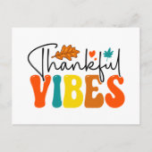 Dankbare Vibes Herfst Herfst Thanksgiving Feestdagenkaart (Voorkant)