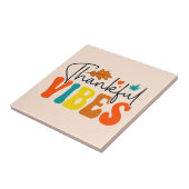 Dankbare Vibes Herfst Herfst Thanksgiving Tegeltje (Zijkant)