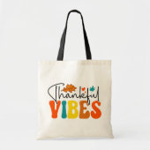 Dankbare Vibes Herfst Herfst Thanksgiving Tote Bag (Voorkant)