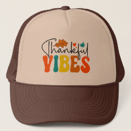 Dankbare Vibes Herfst Herfst Thanksgiving Trucker Pet