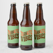 Dankbare Vibes Thanksgiving  Dankbaar Bier Etiket (Flessen)