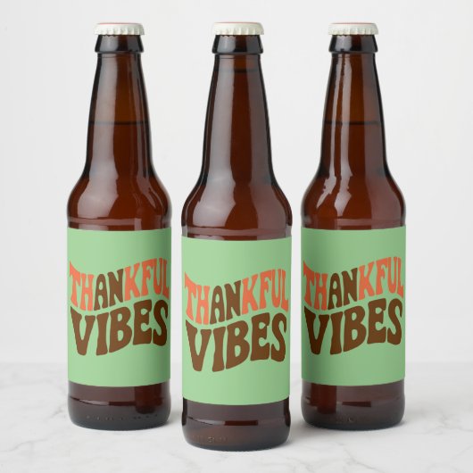 Dankbare Vibes Thanksgiving  Dankbaar Bier Etiket (Flessen)