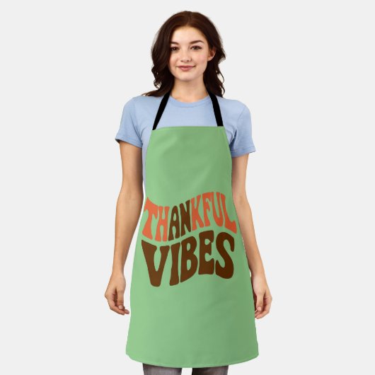 Dankbare Vibes Thanksgiving  Dankbaar Schort (Gedragen)