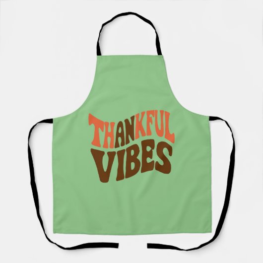 Dankbare Vibes Thanksgiving  Dankbaar Schort (Voorkant)