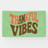 Dankbare Vibes Thanksgiving  Dankbaar Spandoek (Horizontaal)