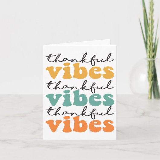 Dankbare Vibes Thanksgiving docent Rainbow Leopar Kaart (Voorkant)