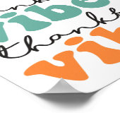 Dankbare Vibes Thanksgiving docent Rainbow Leopar Poster (Hoek)