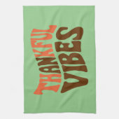 Dankbare Vibes Thanksgiving Vintage Dankbaar  Theedoek (Verticaal)