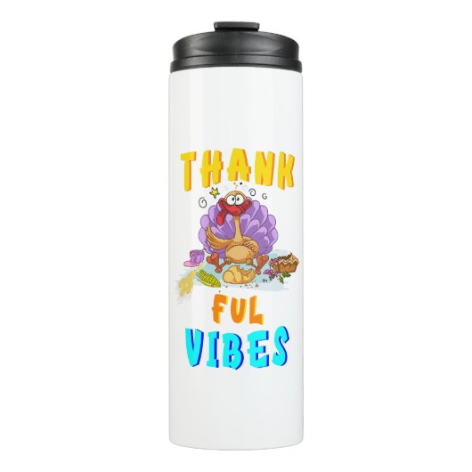 Dankbare Vibes Thermosbeker (Voorkant)