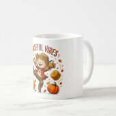 Dankbare Vibes Vogelverschrikker Herfst Koffiemok (Voorkant rechts)