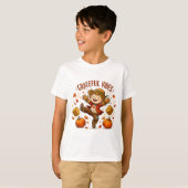 Dankbare Vibes Vogelverschrikker Herfst T-shirt (Voorkant volledig)